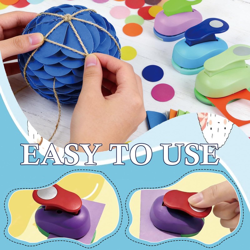 3 Pcs Circle Cutter Punch Set for Crafting, Paper Punches