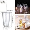 Tumblers with Lids and Straws Wall Clear Plastic Tumblers Bulk