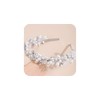 BERYUAN Silver Crystal Pearls Bride Headband - Elegant Wedding Hair