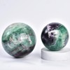 JIC Gem Large Crystal Ball Feather Fluorite Healing Crystals Sphere