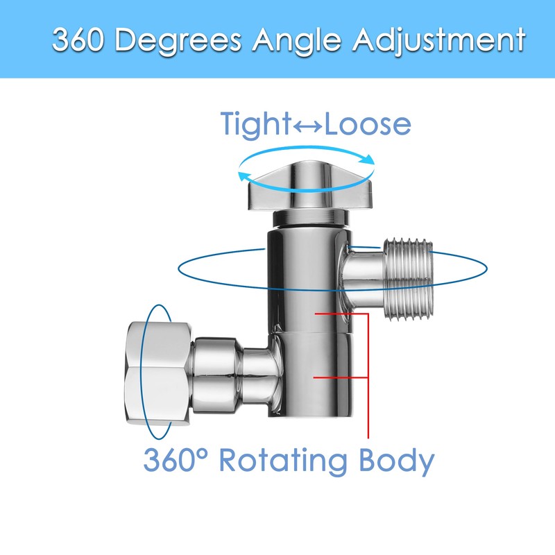 Adjustable Shower Head Extension Adapter Chrome,Senhozi Shower Head Elbow Adapter,