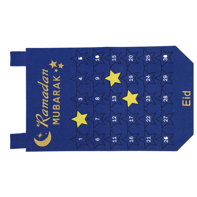 Eid Mubarak Advent Calendar Hanging Fabric Countdown Date Display Ramadan