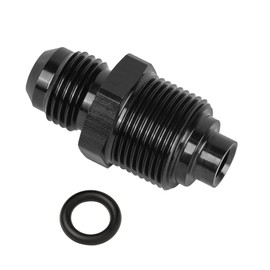 EVIL ENERGY 6AN Male Flare to M18x1.5 O Ring Seal Power Steering Adapter Fitting Connector Aluminum Black 2PCS