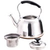 PRETYZOOM Stainless Steel Whistling Tea Kettle with Built-in Tea Strainer