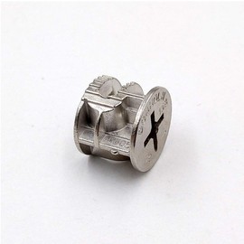 BESTU 15mm Diameter Furniture Cam Lock Screws Furniture Cam Lock Fittings Connectors Metal Silver Tone for Cabinet 24pcs