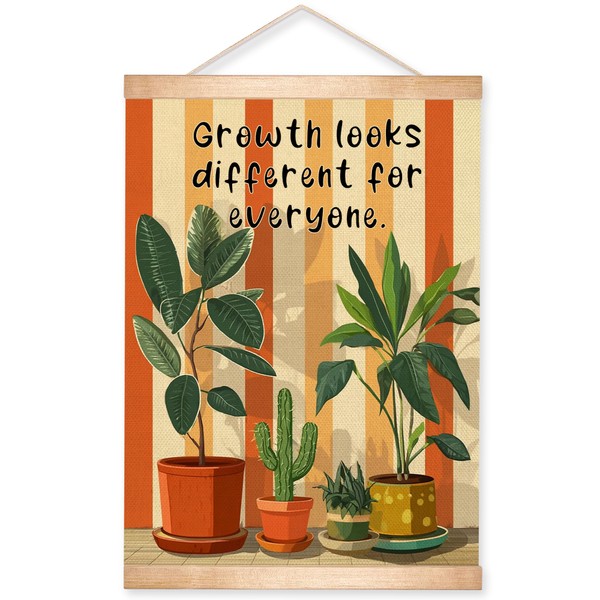 HEYJEEPER Growth Looks Different for Evetyone Motivational Wall Art, Positive