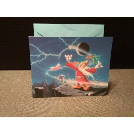 Vintage 1990s  Lisa Frank Happy Birthday Greeting Card Renaissance Made In USA