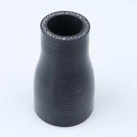 AC PERFORMANCE ID 1.5" to 1-1/8" (38mm to 28mm) Silicone Hose Straight Reducer 3-Ply Reinforced Black, 3" Length
