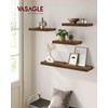 VASAGLE Wall Shelves Set of 5, Floating Shelves, Wall Mounted,