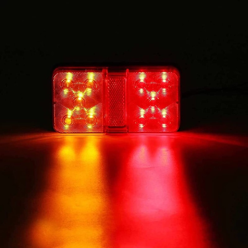 2Pcs 12V 10LED Waterproof Truck Trailer Truck Tail Light Car
