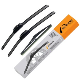 PEJIEDAS 3 Wiper Blades, Front Wiper + Rear Wiper Blades for Nissan Rogue 2008-2013/Rogue select 2014 2015 (26 inch + 14 inch + 12 inch) OE Original Style
