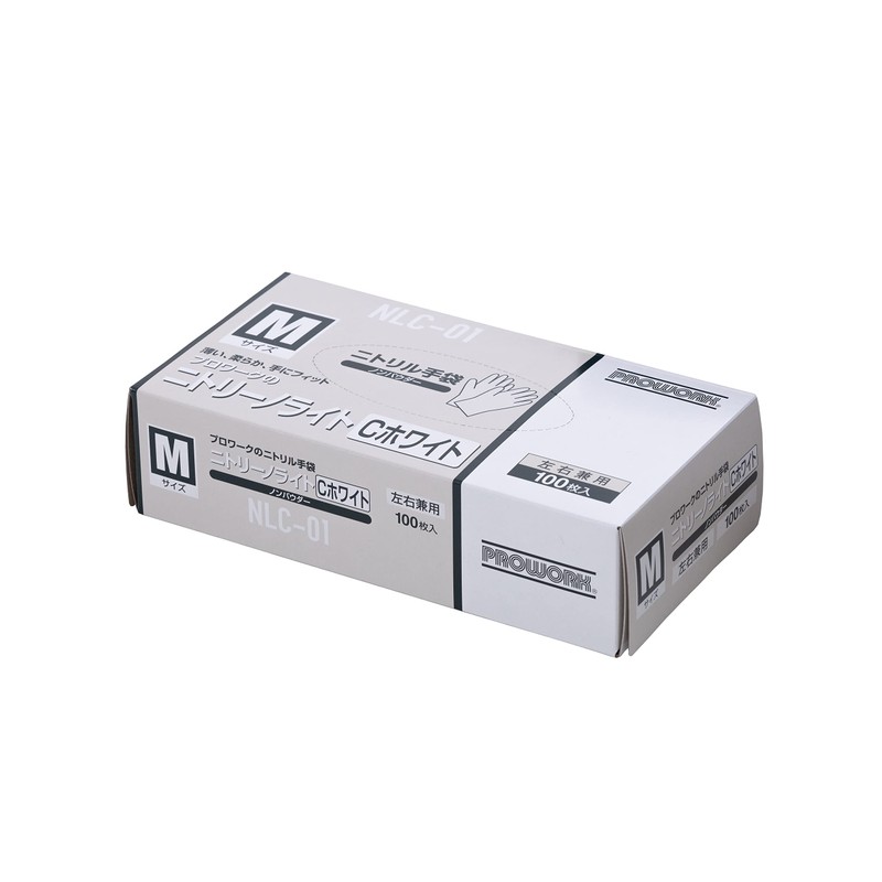 [PROWORK] Chubu Bussan Boeki Nitrinolite C White (M) 100 Count