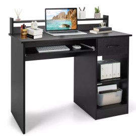 Costway Modern Computer Desk Office Laptop PC Work Table Home W/ Drawer & Keyboard Tray