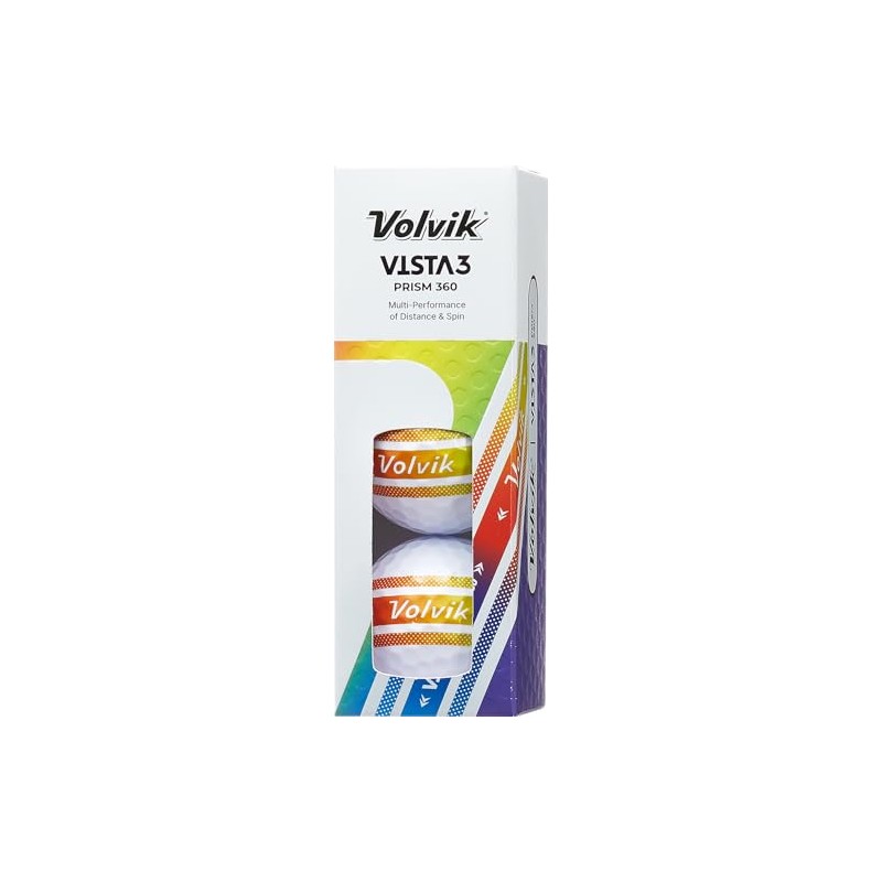 Volvik 2024 New Vista 3 Prisim Dozen (12 Balls), Premium