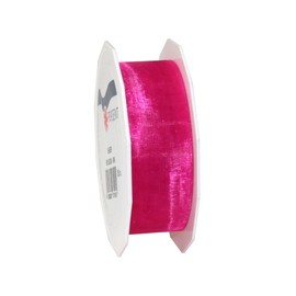 PRÄSENT C.E. Pattberg Sheer Organzaband Koralle (pink), 25 m Geschenkband zum Einpacken von Geschenken, 25 mm Breite, Zubehör zum Dekorieren & Basteln, Dekoband