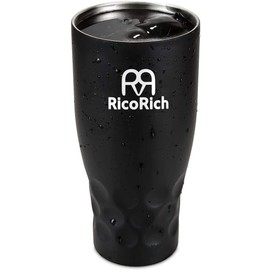 RicoRich Vacuum Insulated Tumbler with Lid, Stainless Steel, Double Walled, 900ml, Black (RRWB11-BK)