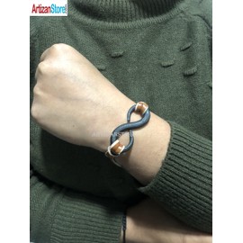 ARTIZANSTORE Iron Infinity Bracelet Unisex Mens Womens Jewellery Iron Anniversary Blacksmith Made