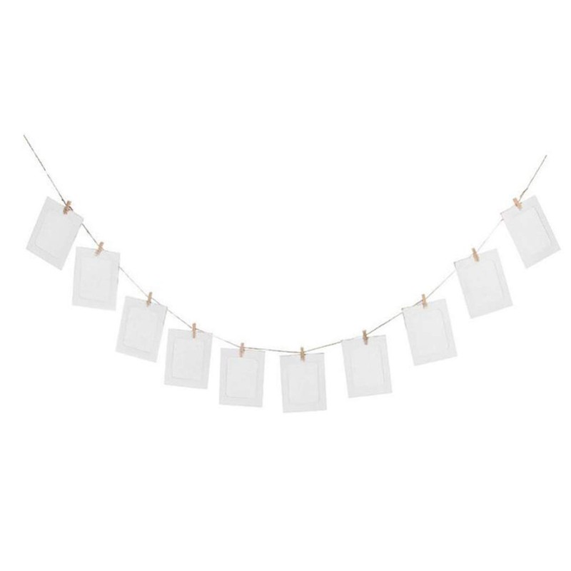 DOITOOL 10-Piece Photo Frame Paper DIY Photo Frame Hanging Set