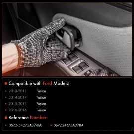 Rear Driver LH Side Silver & Gray Interior Door Handle for Ford Fusion 2013-2016