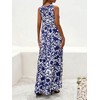 BTFBM Womens Summer Maxi Dresses 2025 Casual Sleeveless V Neck