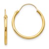 14K Yellow Gold Hoop Earrings Polished Jewelry