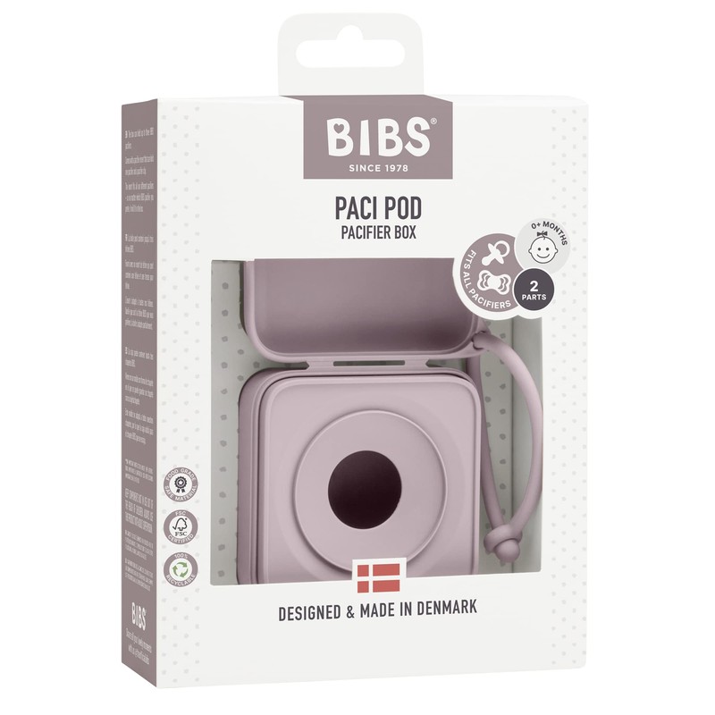 BIBS Pacifier Box, Dusky Lilac