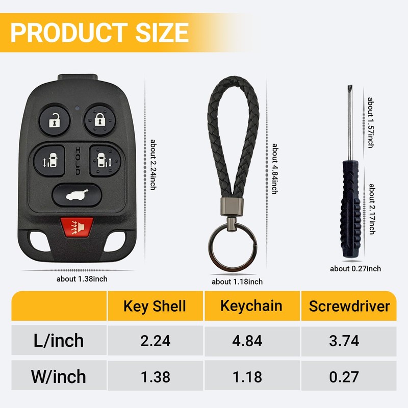 No Cutting Required - Premium Key Fob Case Shell for
