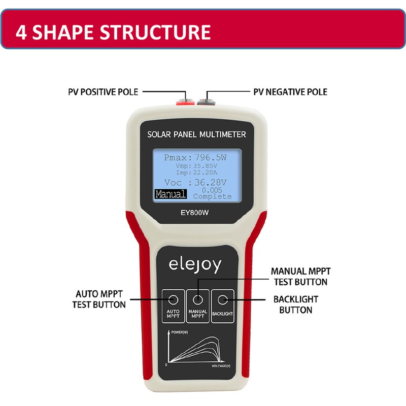 Upgrades Handheld Portable Photovoltaic Panel Power Supplys Multimeter Auto Manual