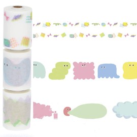 Marks MST-FA22-C Water-Based Pen Writing Masking Tape Perforated, Slim, Notebook Deco, "Master", Monthly, No Date, For Titles, Pop