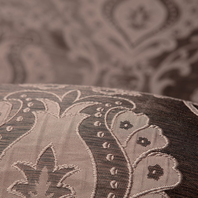 Chanasya Premium Damask Pattern Luxury Brown Curtains - 63 Inch