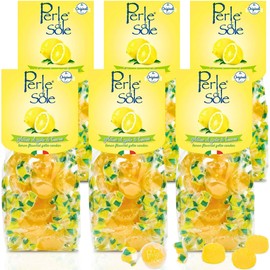 Perle di Sole Soft Lemon Candy from Italy - Lemon Jelly Candy - Italian Candy Individually Wrapped - Soft Fruit Gelee Candy - Pack of 6 (7.05 Oz)