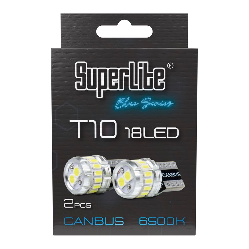 Superlite Set of 2 T10 Bulbs with 18 Leds from