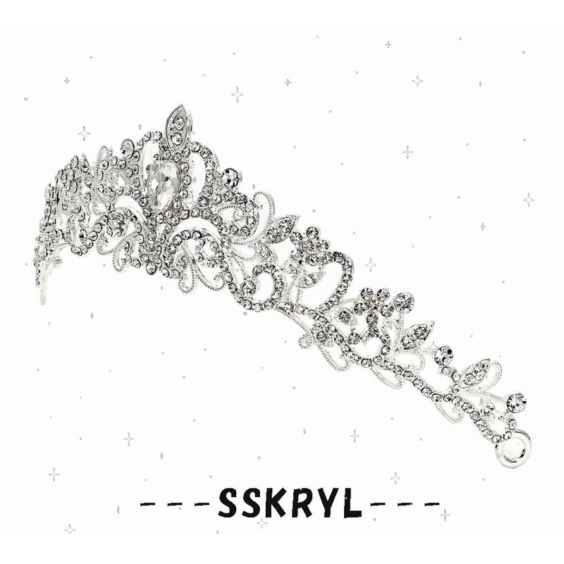 SSKRYL Tiara, Wedding Headdress, Headband, Hair Ornament, Wedding, Bridal, Bridal