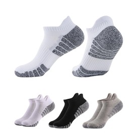 micsun 6 Pares Calcetines Deportivos para Hombre con Parte Inferior de Toalla Gruesa, Calcetas de Algodón Transpirable,Calcetín Deportivas para Correr, Basquetbol, Running, Gym,Aire Libre CW XL