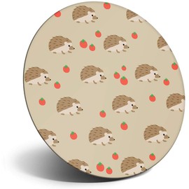 Destination Vinyl ltd Magnet for Refrigerator, Fridge - Cute Hedgehog Tomatoes Animals Fun for Office, Cabinet and Whiteboard, Magnetic Stickers, 8446
