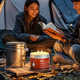 Survival Candles,Slow-Burning Scentless Candles - Portable Outdoor Gear, Survival Supplies for Camping Trips Wilderness Tent Lighting Disaster Shelter