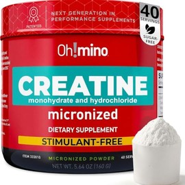 Ohmino- Complemento de Complejo de Creatina Patentado Vegano, Sin Azúcar, Sin OGM y Sin Gluten Fórmula patentada                                      