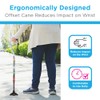 Nova Joy Designer Offset Quad Cane for Seniors - Unisex