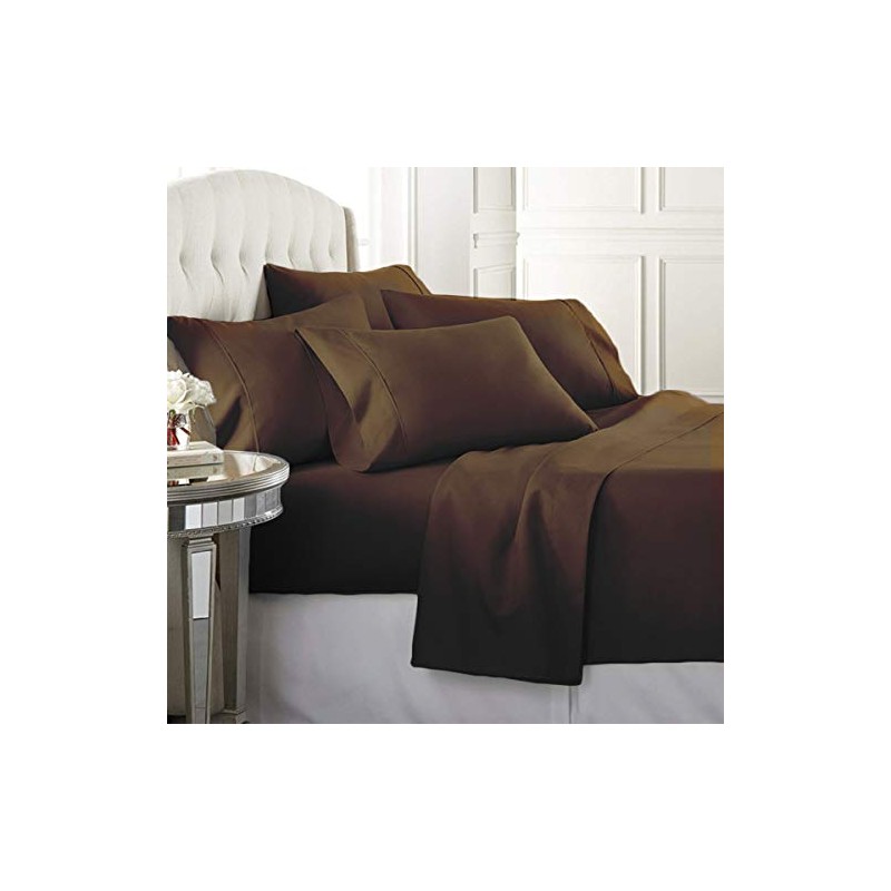 Luxury Home Super-Soft 1600 Series Double-Brushed 6 Pcs Bed Sheets