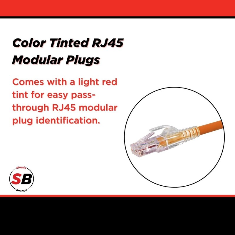 Simply45 ProSeries Unshielded Pass-Through RJ45 Modular Plugs with Cap45 for