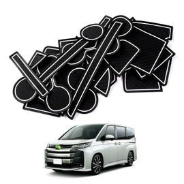 Auto Spec Toyota New Voxy Noah 90 Series Pocket Mat, 4th Generation S-Z, Z (7 Seaters), R90W Type R4.1 - Interior Rubber Mat, Designed for Vehicle Specific Design, Door Pocket Mat, Rubber Mat, Console