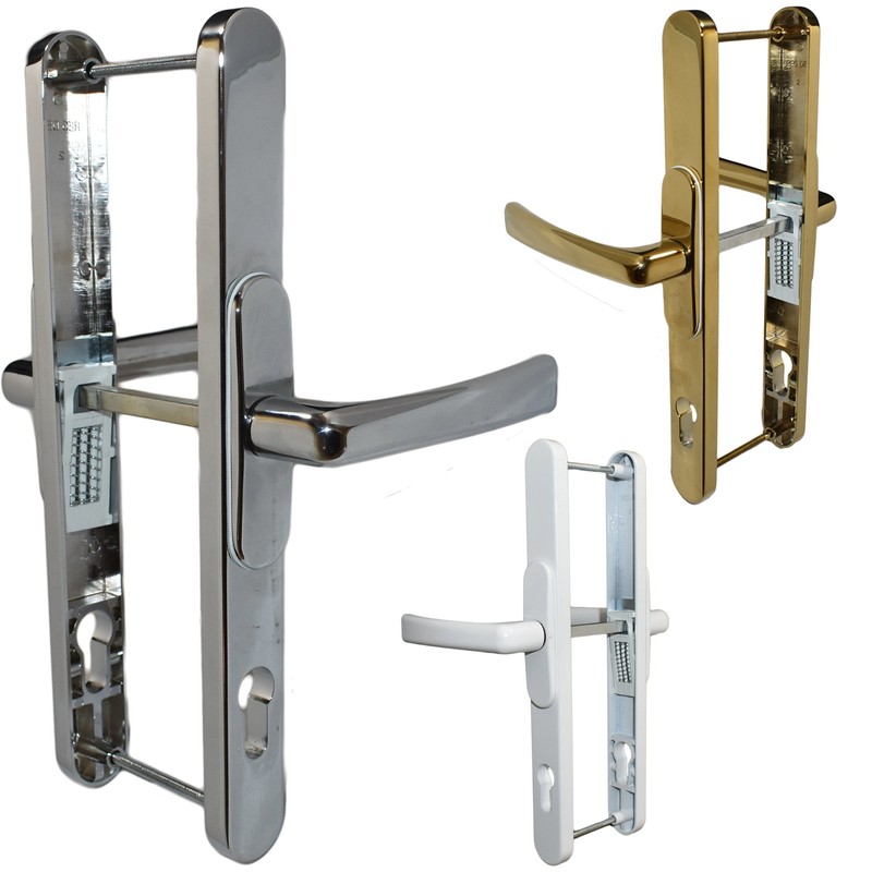 Universal Flexi UPVC Repair Door Handle Set Adjustable 92mm 68mm