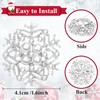MELLIEX Christmas Snowflakes Brooch Pin Rhinestone Beads Christmas Brooches Crystal