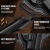 Leather OWB Pancake Holster for G19/G17 Gen 3-6, Optic Ready,
