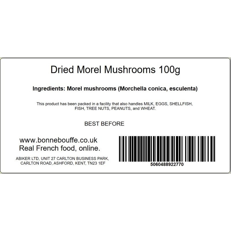 Morel Mushrooms Dried 100g Bag