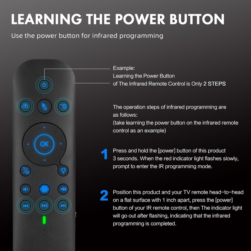 G60SPRO BT 2.4G Dual Mode Voice Remote with Keypad 6-Axis