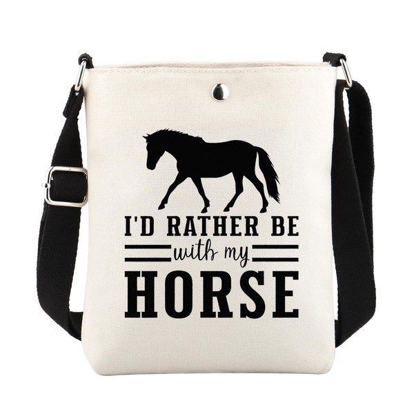 ENSIANTH Horse Crossbody Bag Gifts for Horse Lovers I'd Rather