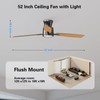 Atolit Ceiling Fans with Lights,52 Inch,Quiet Reversible Motor,Easy to Install,6