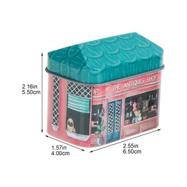 Cabilock Tins House Shaped Storage Tin 4pcs Boxes House Tin Box Organizer with Lid Snack Tin Box Living Room Candy Boxes Coffee Beans Tinplate Household Mini House Shaped Tin Metal Tin