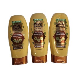Garnier SET OF 3 Garnier Whole Blends Repairing Conditioner Honey FOR DRY Damaged Hair